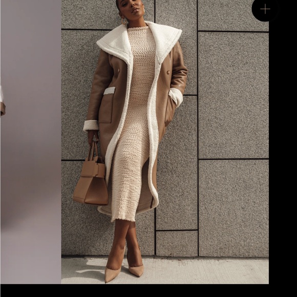 ISO of JLUXLABEL Tan Reversible Teddy Coat - Picture 3 of 3